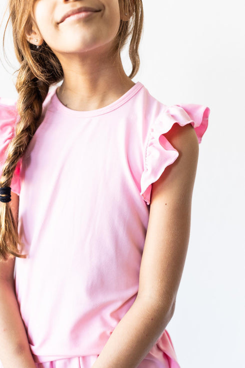 bubblegum-pink-s-s-ruffle-tee Mila &  Rose - Sophia's Style-Bubblegum Pink S/S Ruffle Tee-6-12M--1